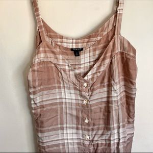 Torrid tank blouse gingham mauve top 2xl